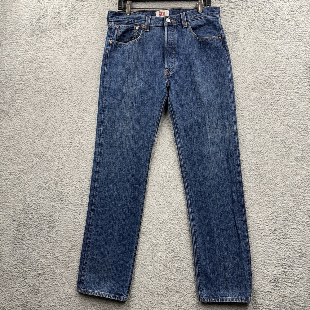 Vintage Levis 501xx Jeans Mens 33x34 Fits Blue Denim Button Y2K Western 80s 90s